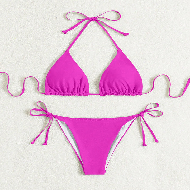 Damen Triangel-Bikini mit verstellbaren Trägern und raffiniertem Schnitt Drune