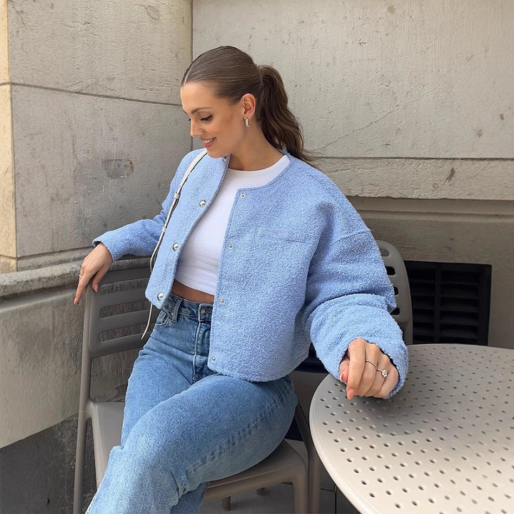 Damen Kurzjacke aus weichem Boucle Drune
