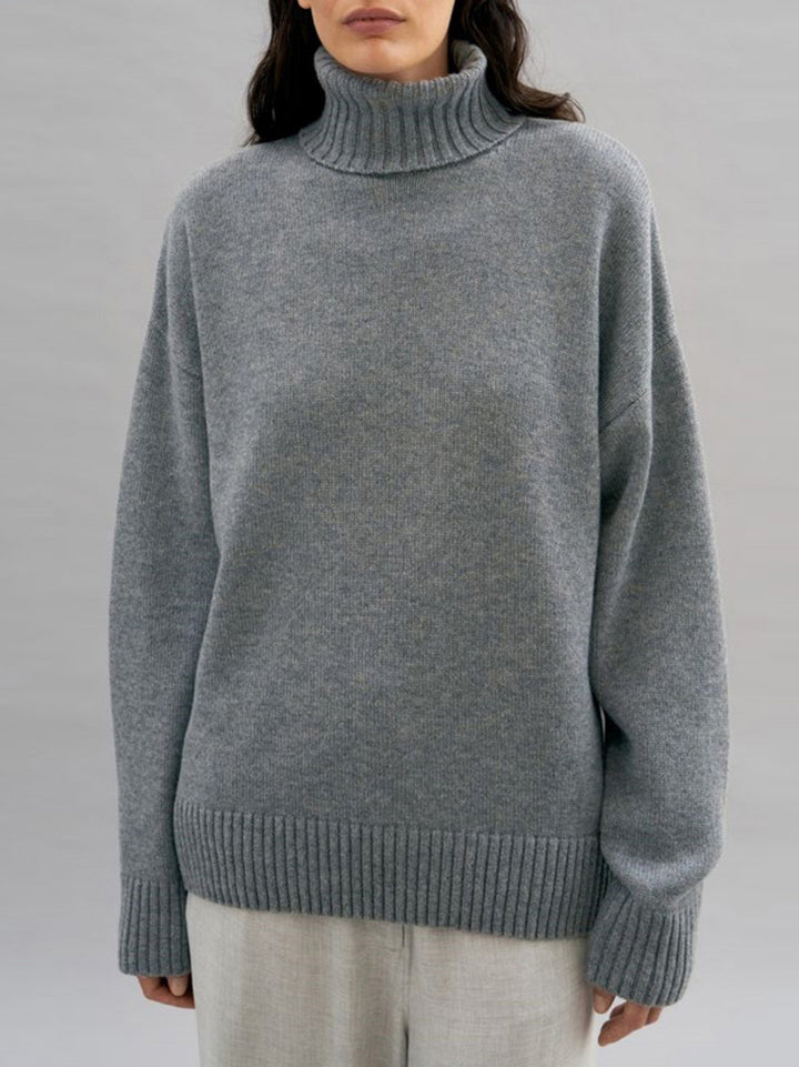 Damen kuscheliger Rollkragenpullover mit oversized Passform Drune