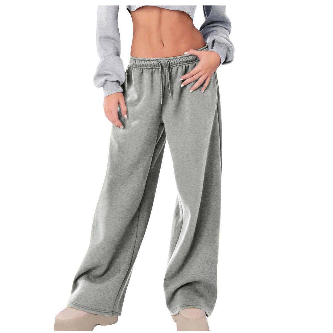Damen nan weite High-Waist Relaxhose mit Kordelzug und verdeckten Seitentaschen Drune
