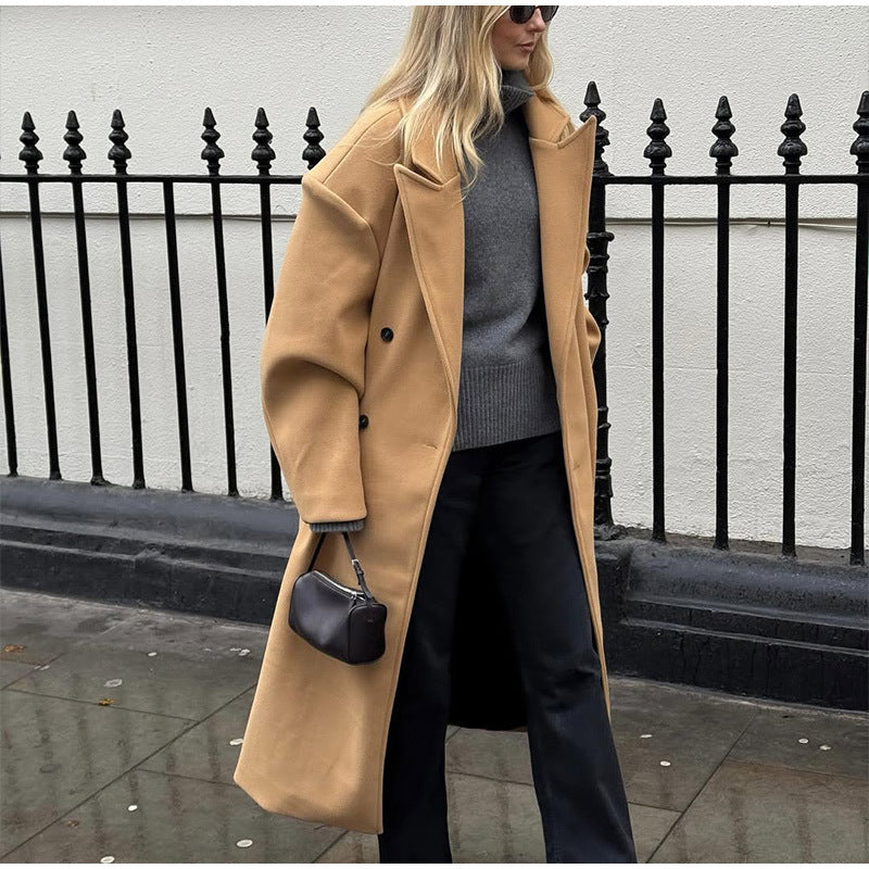 Damen eleganter Oversized-Trenchcoat Drune