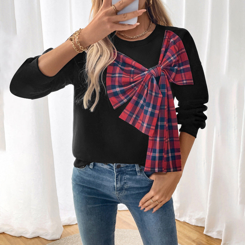 Damen modisches Sweatshirt mit künstlerischem Knoten-Design Drune