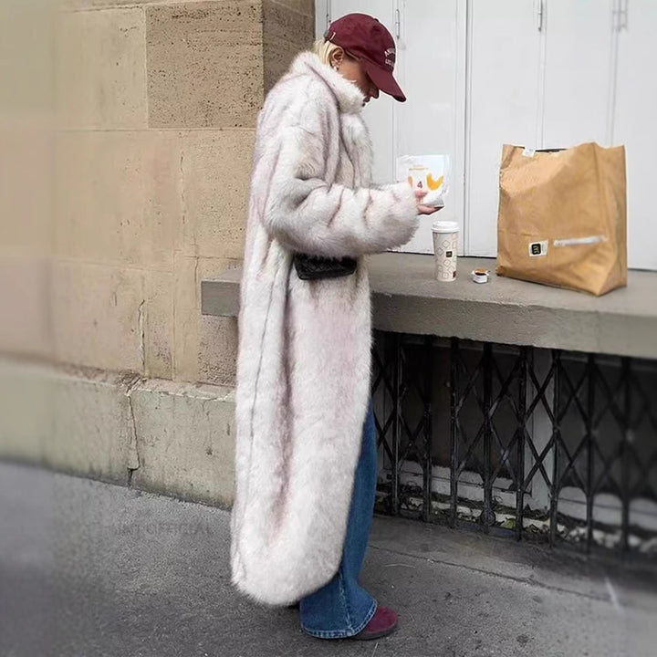 Damen Übergroßer Faux-Fur Mantel Drune