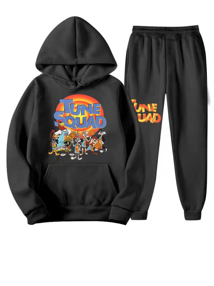Damen Hoodie und Jogginghose Set mit auffälligem Tuneschrige-Design Drune