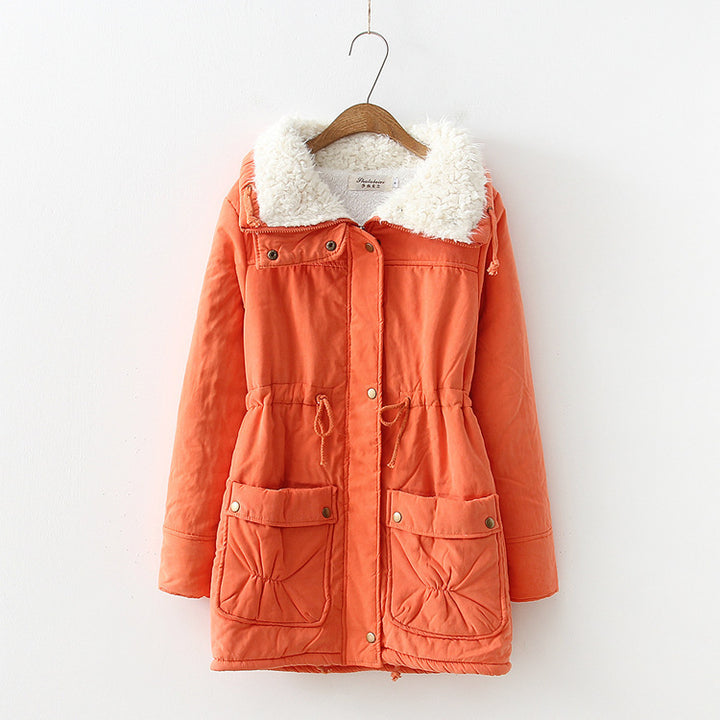 Damen Übergangsjacke mit abnehmbarem Kunstfellkragen und praktischen Taschen Drune