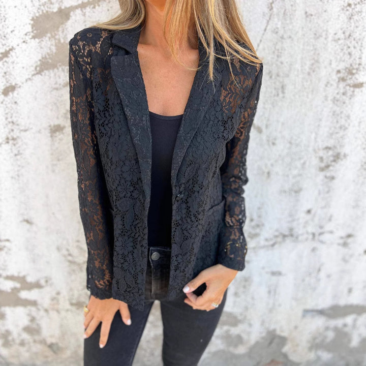 Damen elegante Spitzenblazer Drune