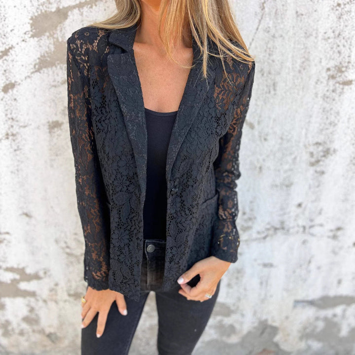 Damen elegante Spitzenblazer Drune
