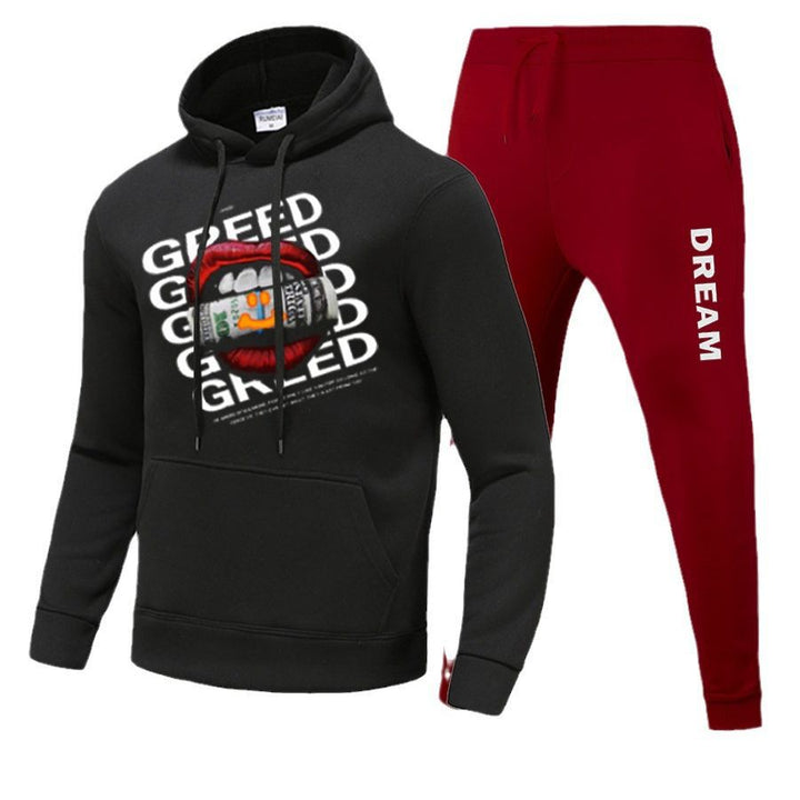 Damen Hoodie und Jogginghose Set mit kreativem Print Drune