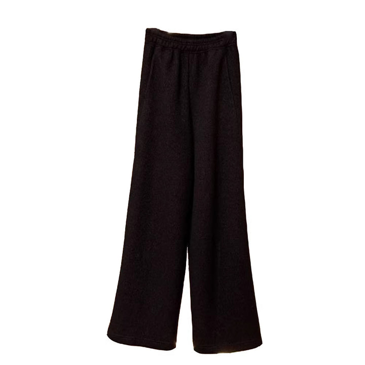 Damen Weit geschnittene Stoffhose mit elastischem Bund Drune