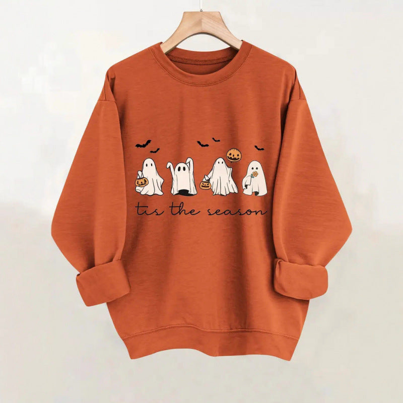 Damen Sweatshirt mit verspielt gruseligem Motiv Drune