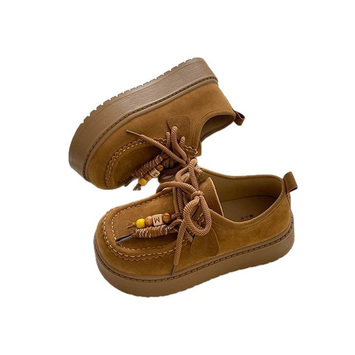 Damen Plattform Sneakers mit lässigem Wildleder-Obermaterial Drune