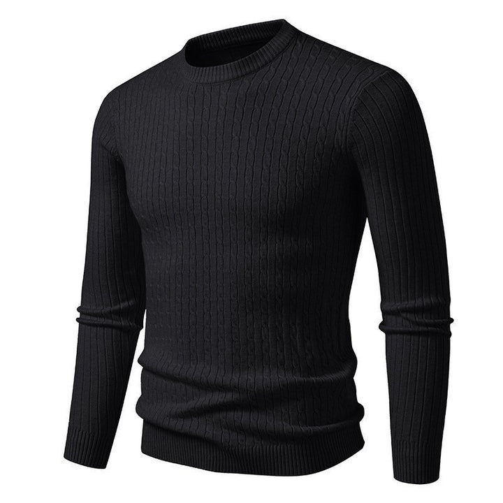 Herren modischer Strickpullover mit strukturiertem Zopfdesign Drune
