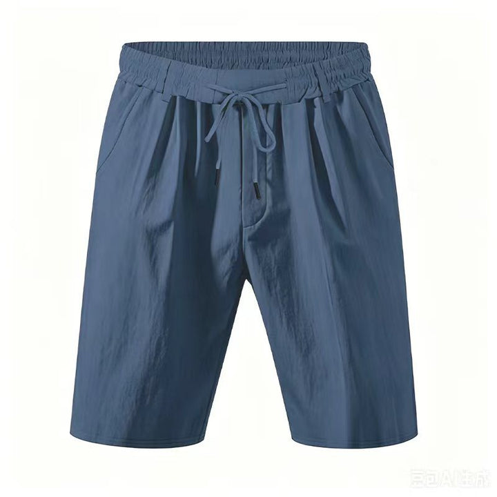Herren nan knielange leichte Funktionsshorts mit Elastikbund, Kordelzug und tiefen Eingrifftaschen Drune