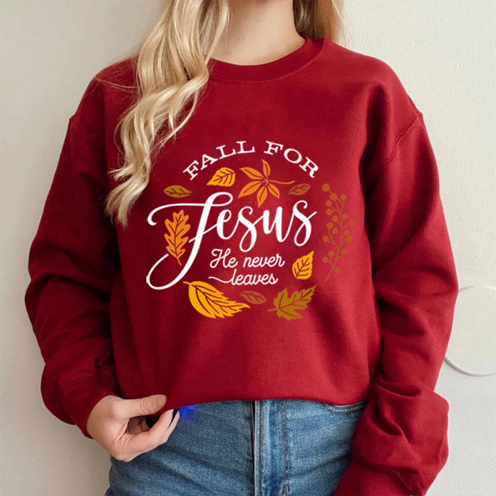 Damen Sweatshirt mit inspirierendem botanischem Herbstmotiv und angenehm weichem Innenfutter Drune