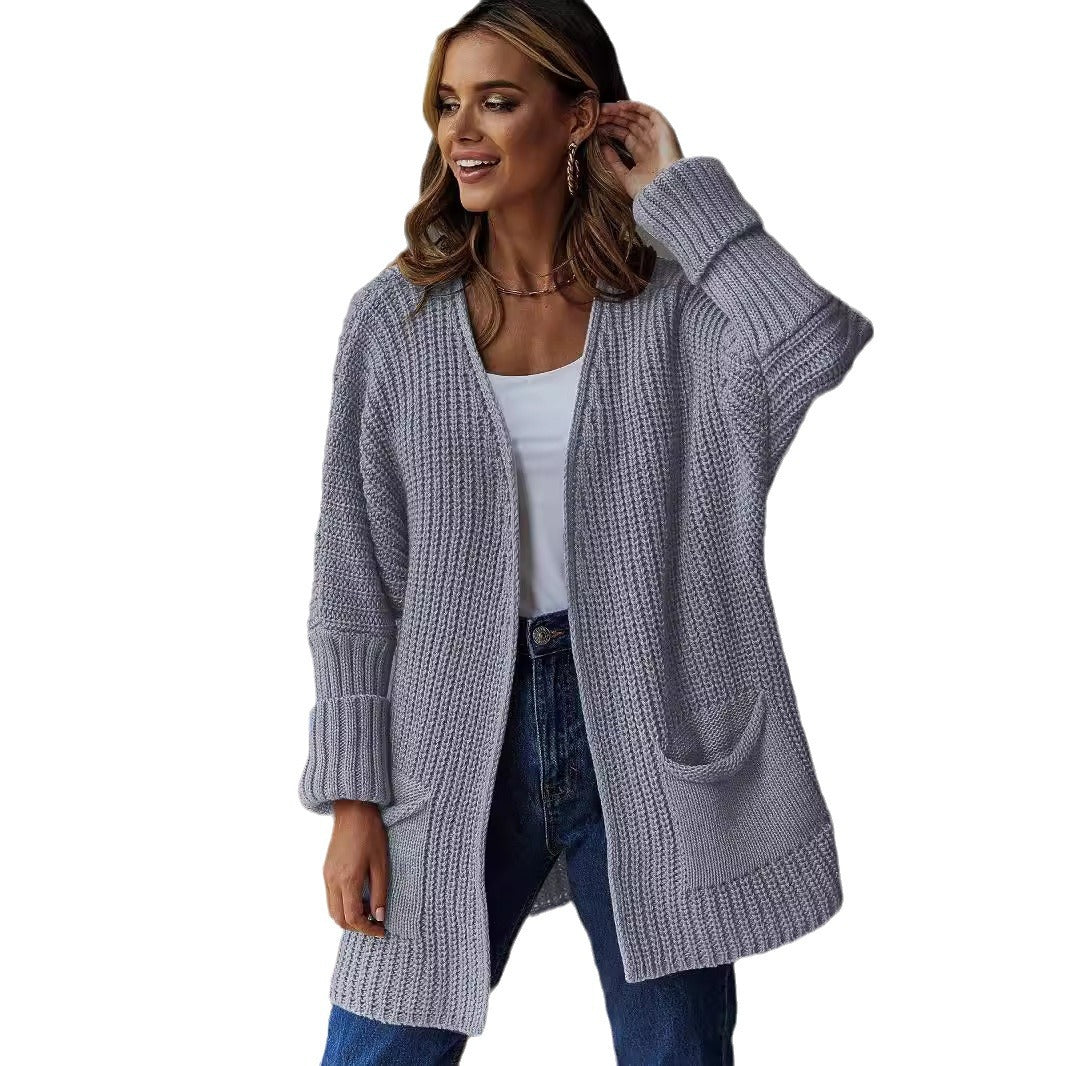 Damen Grobstrickcardigan mit praktischen Taschen und lässigem Schnitt Drune