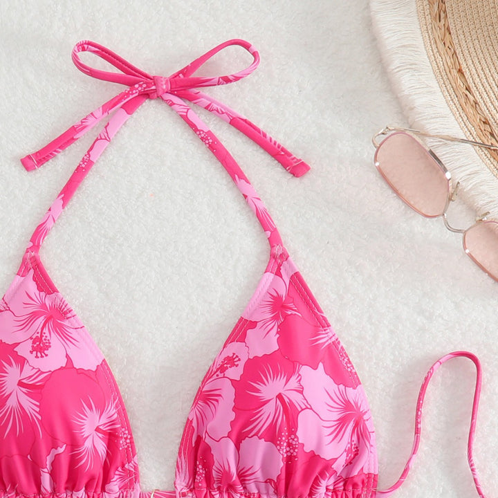 Damen Triangel-Bikini mit verspieltem Blumenprint Drune