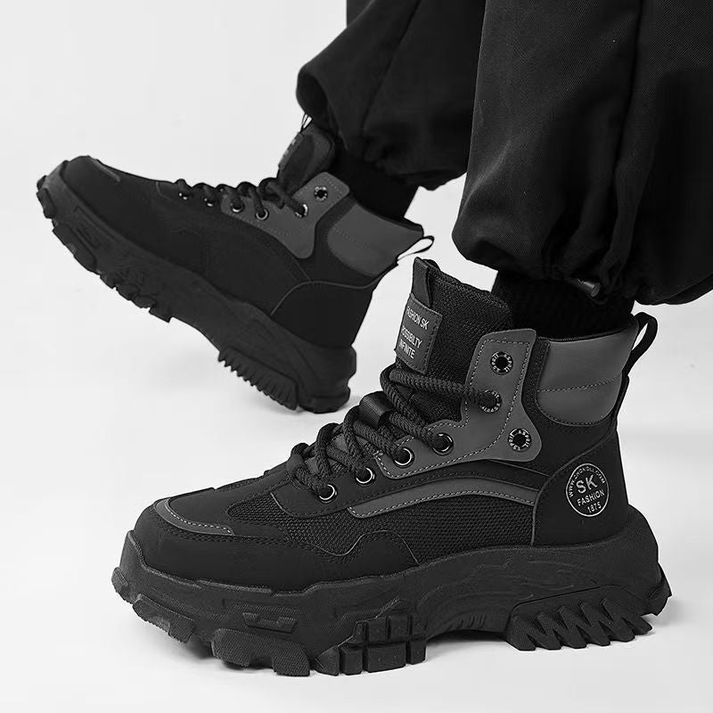 Damen Sportliche High-Top Sneakers mit rutschfester Sohle und stabiler Fersenkonstruktion Drune