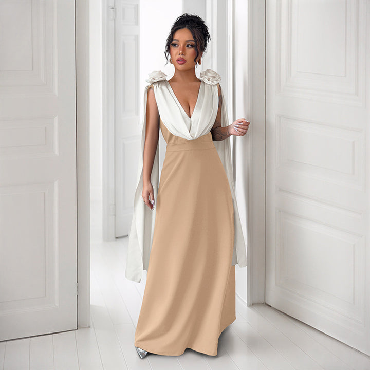 Damen Elegantes Wickelkleid mit floralem Akzent Drune
