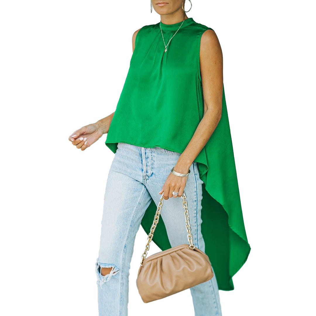 Damen Bluse mit asymmetrischem Schnitt und fließendem Material Drune