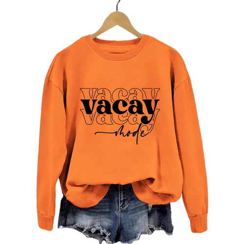 Damen Sweatshirt mit lässigem Schriftzug und entspannter Passform Drune