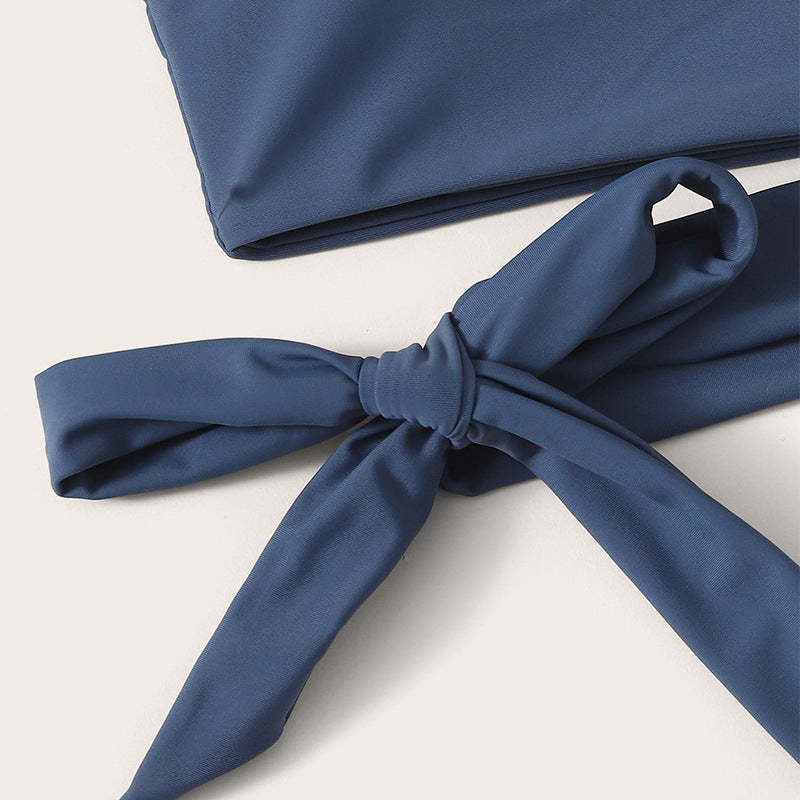 Damen Bikiniset mit asymmetrischem Oberteil und hohem Taillenschnitt Drune