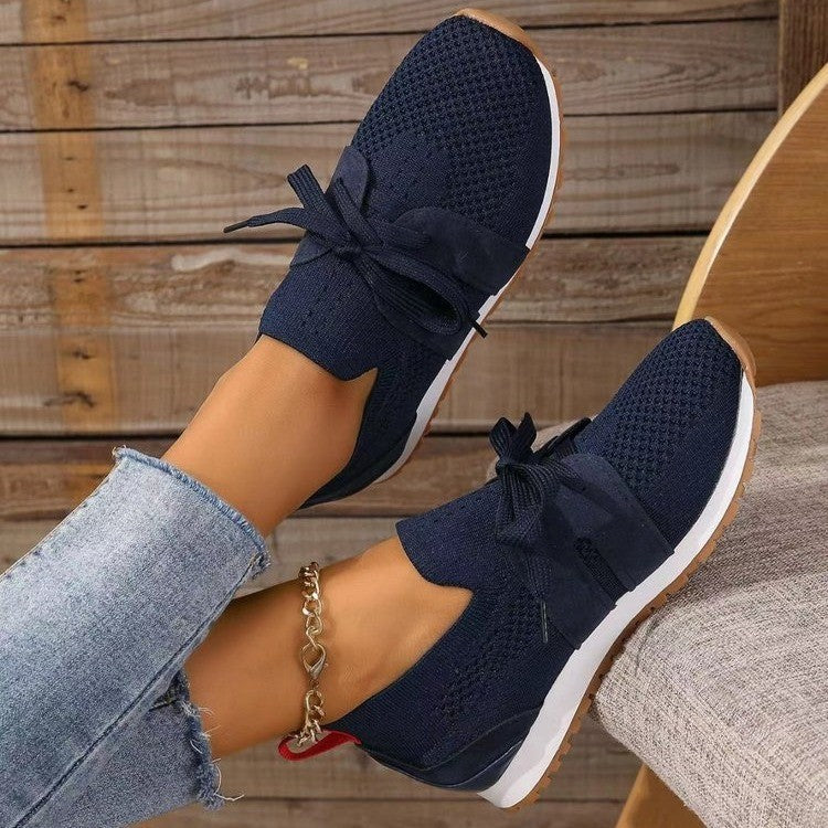Damen nan leichte Strick-Sneaker mit ergonomischem Memory-Fußbett und rutschfester Profilsohle Drune