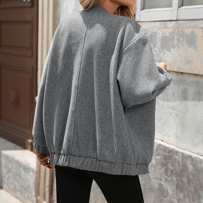 Damen Oversized Wool Mix Jacke Drune