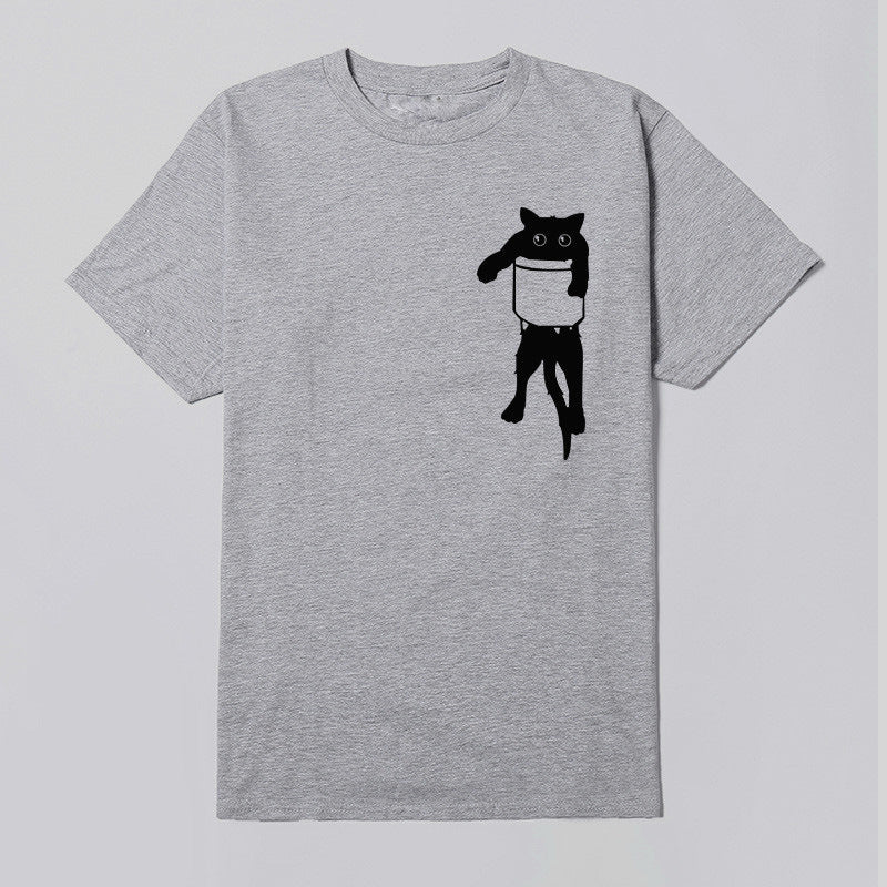 Damen T-Shirt mit kreativem Tiermotiv und lockerem Schnitt Drune