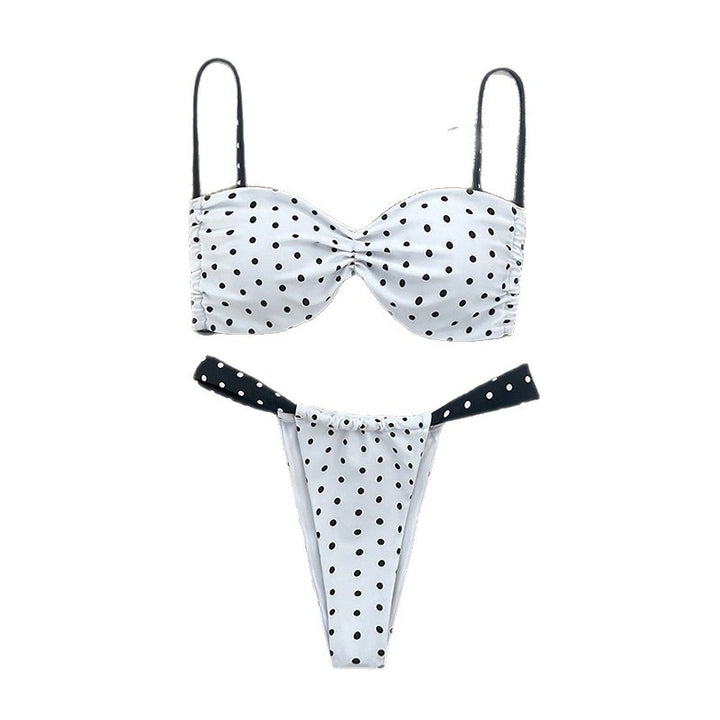 Damen Bikini-Set mit elastischem Stoff und Polka-Dots Drune