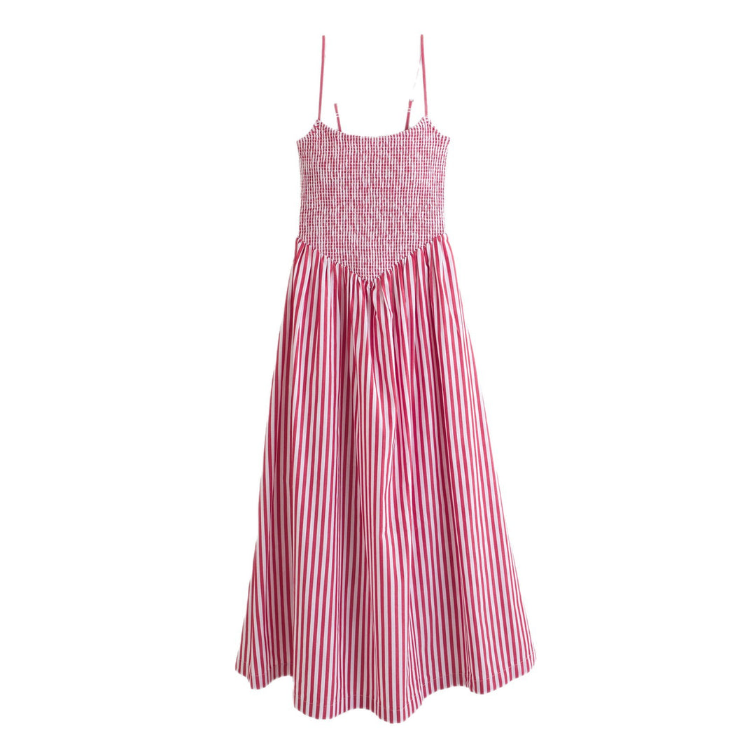 Damen Maxikleid mit floralem Design und elastischem Bund Drune