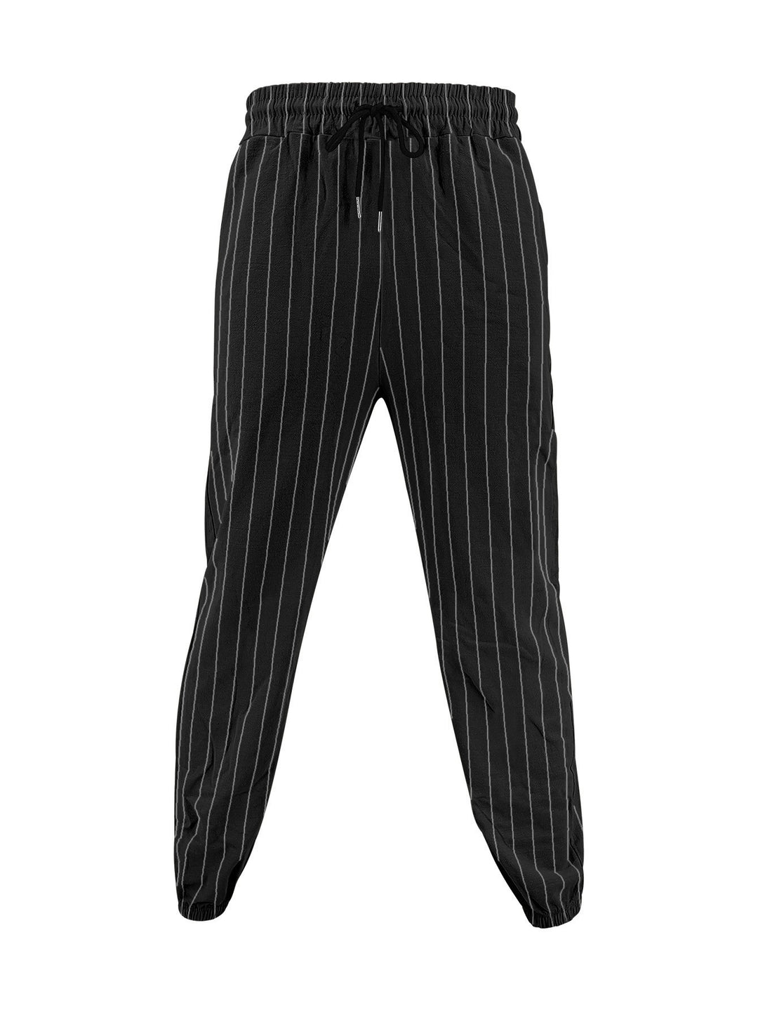 Damen lässige Streifenhose mit elastischem Bund und seitlichen Eingrifftaschen Drune