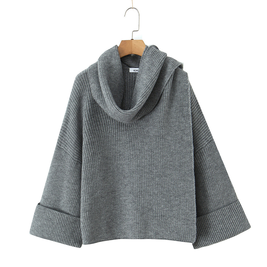 Damen Grobstrickpullover mit schickem Cowl-Neck Drune