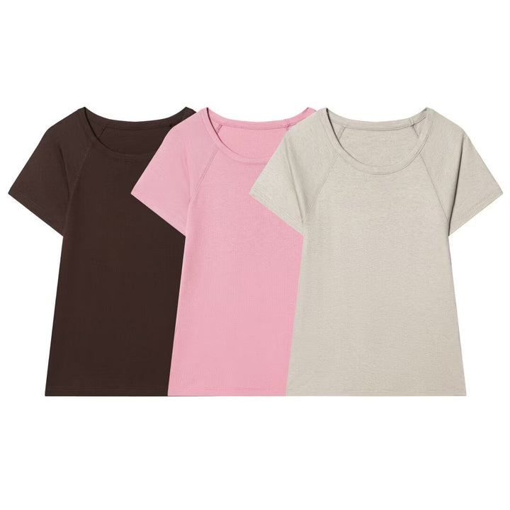 Damen komfortables Basic T-Shirt Drune