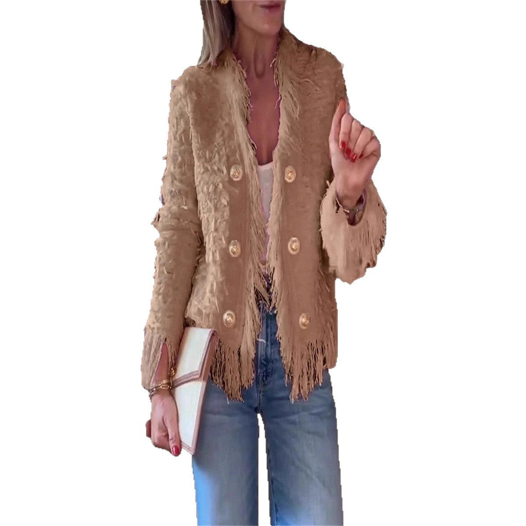 Damen modische Fransenjacke Drune