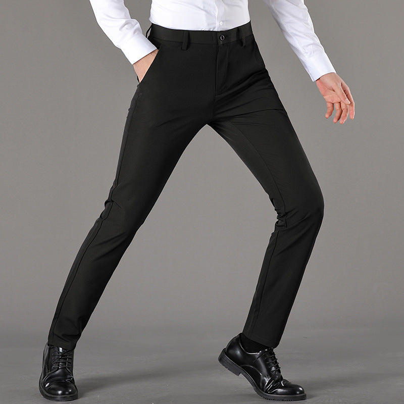 Herren schicke Chinohose mit slim fit Schnitt und elastischer Bund Drune