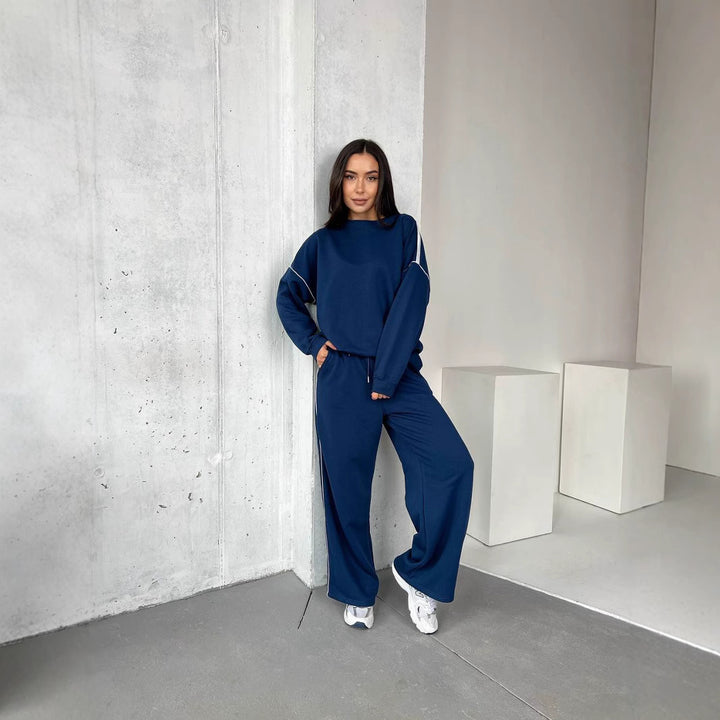 Damen elegantes und lässiges Lounge-Set mit weitem Schnitt Drune