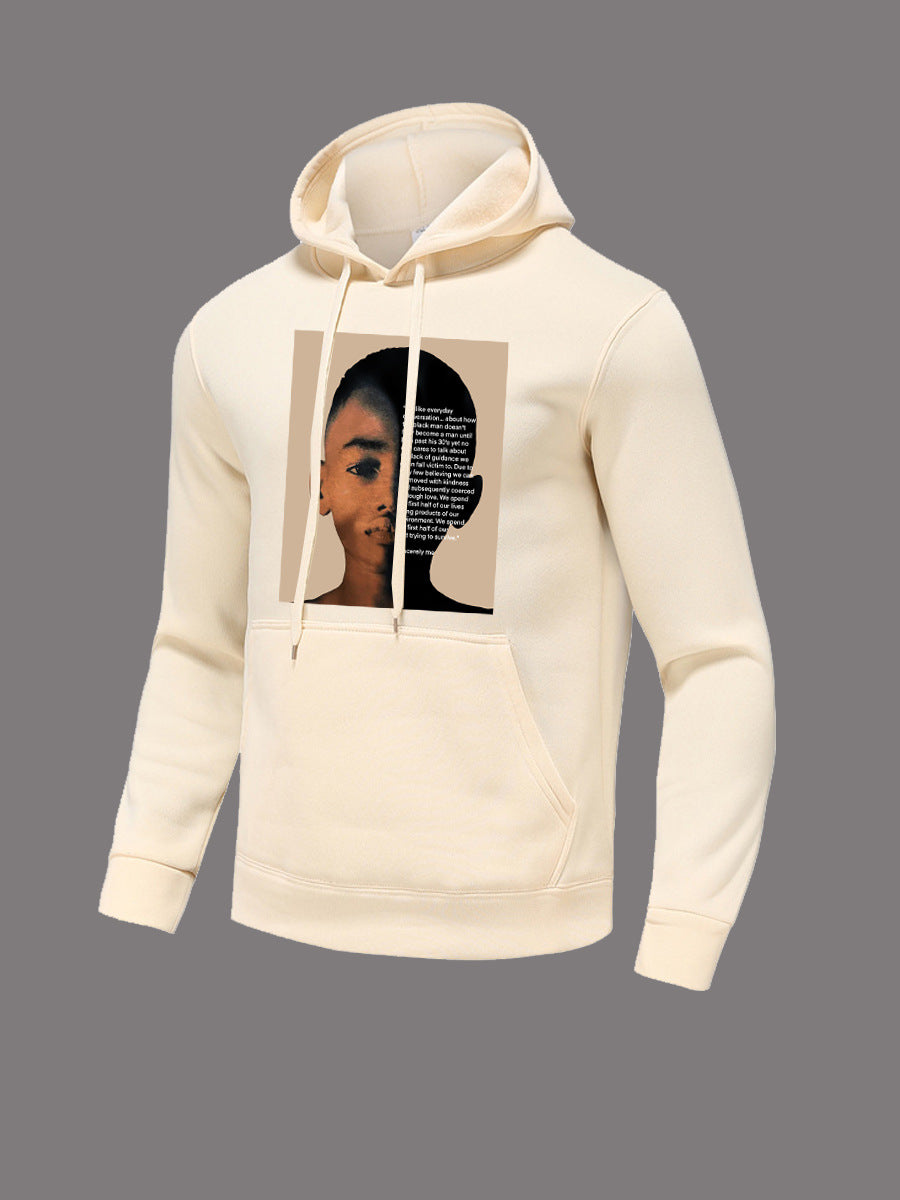 Damen Kapuzenpullover mit kreativem Grafikdruck und innovativem Schnitt Drune