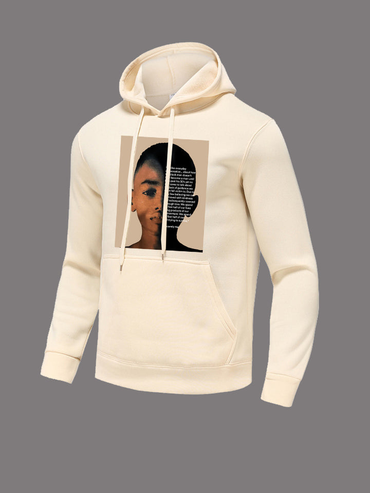 Damen Kapuzenpullover mit kreativem Grafikdruck und innovativem Schnitt Drune