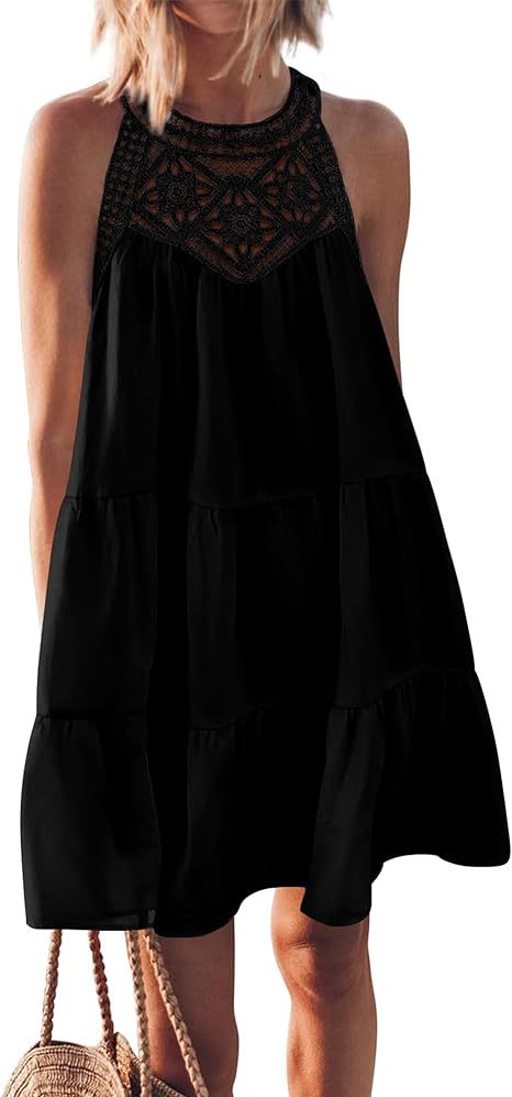 Damen Boho Chic Sommerkleid Drune