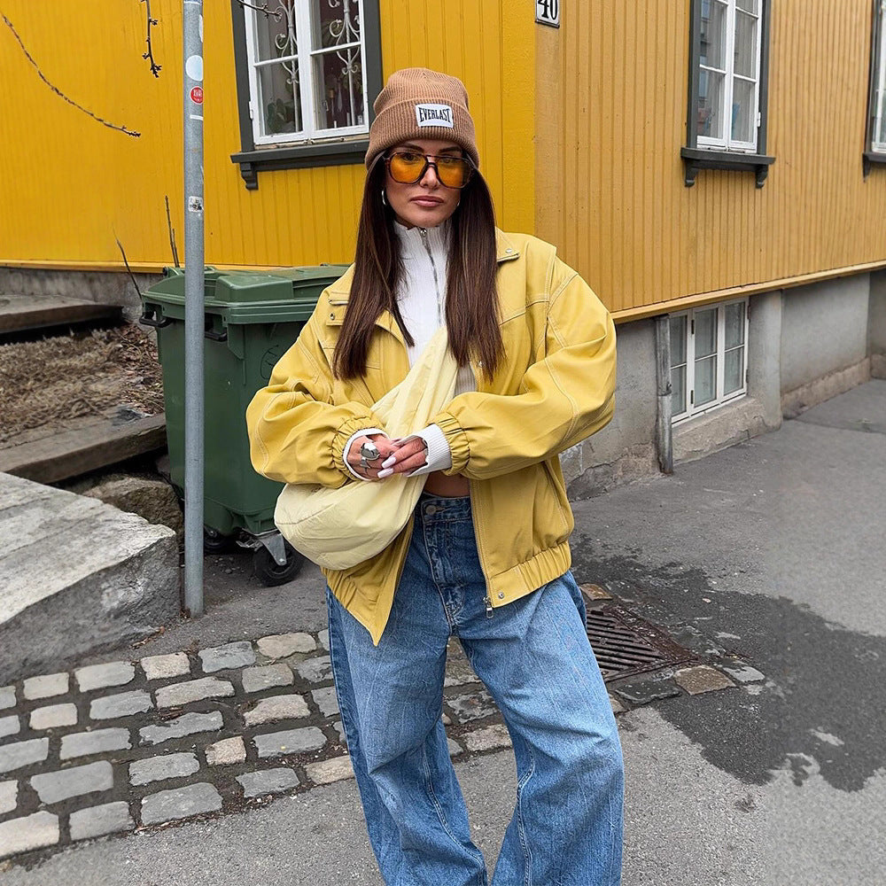Damen Trendige Oversized Jacke Drune