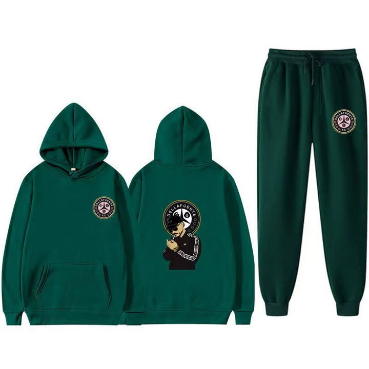 Damen Set aus Kapuzenpullover und Jogginghose mit einzigartigem Druck Drune