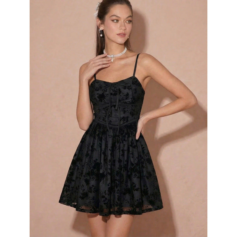 Damen Sommerliches Minikleid mit feinen Spitzenakzenten Drune