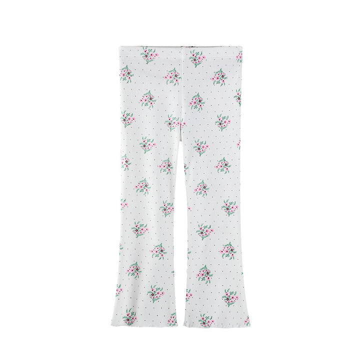 Mädchen Flared Leggings mit floralem Muster Drune