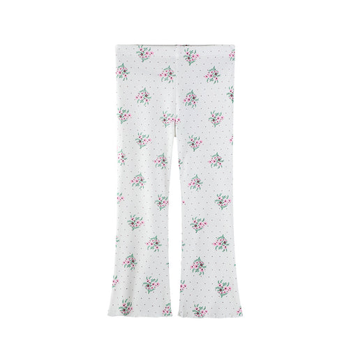 Mädchen Flared Leggings mit floralem Muster Drune