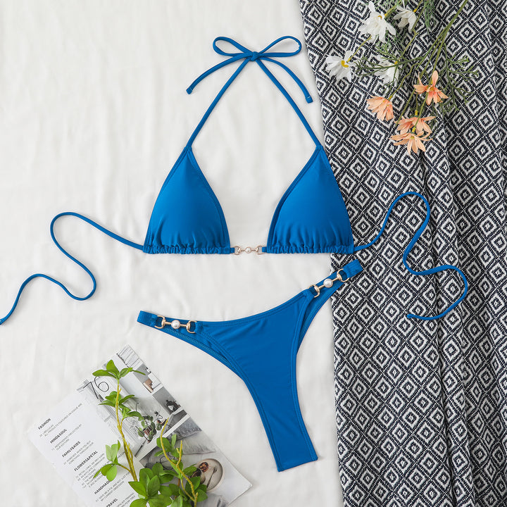 Damen Triangel-Bikini mit eleganten Verzierungen Drune