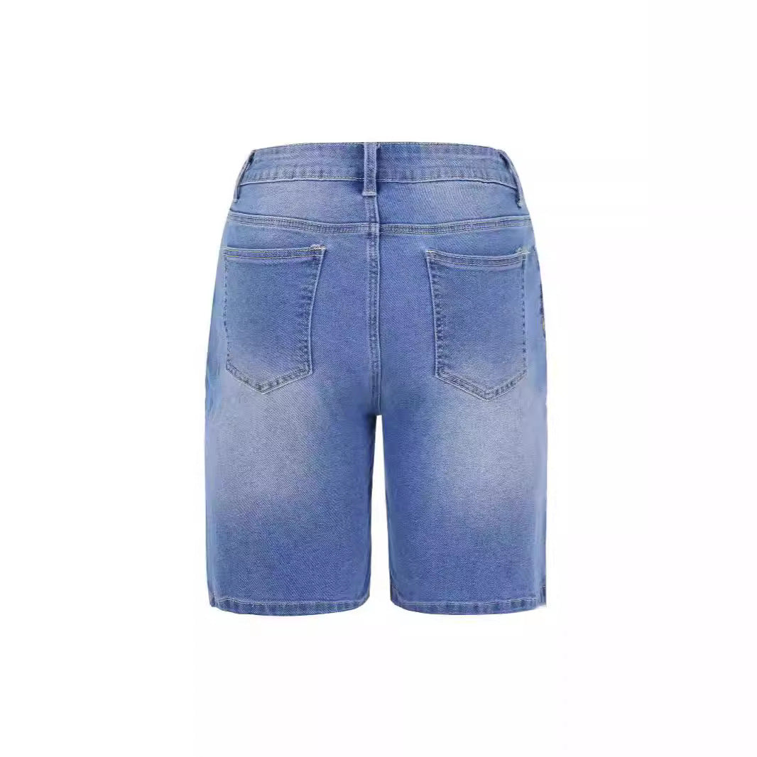 Damen Denim-Shorts mit lässigem Schnitt und lässigen Details Drune