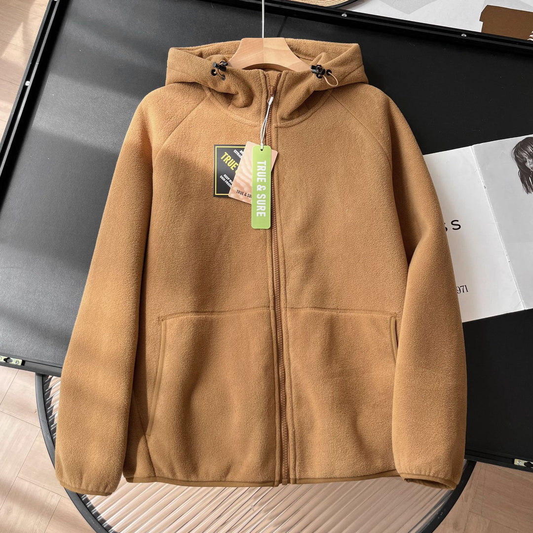 Damen Fleecejacke mit hohem Kragen und praktischen Seitentaschen Drune