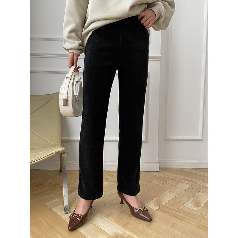 Damen lässige Jersey-Hose mit elastischem Bund und weichem Material Drune