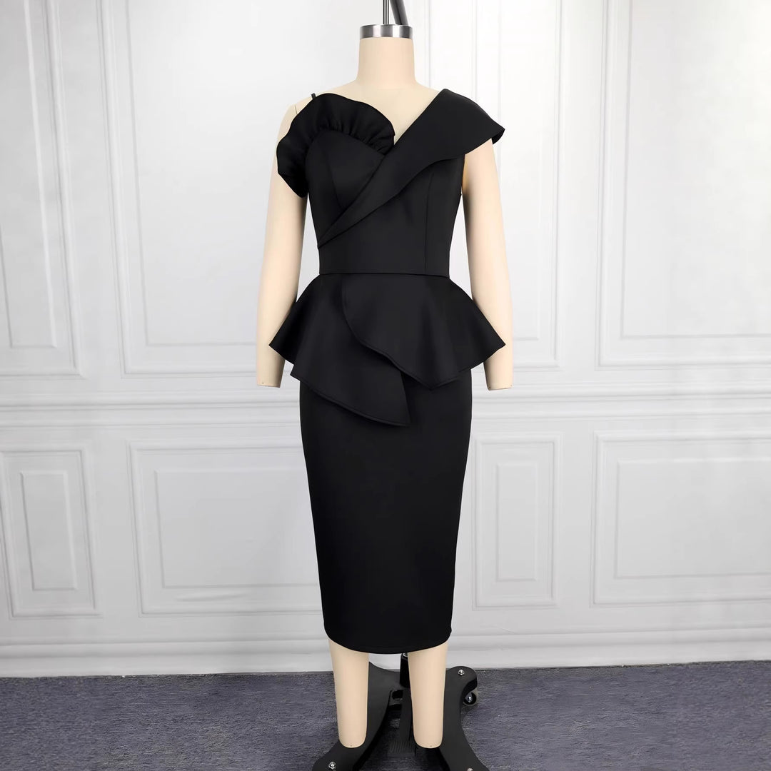 Damen Peplum Kleid Drune