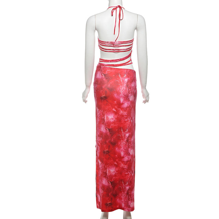 Damen schickes Bandeau-Top mit maxi Rock Drune